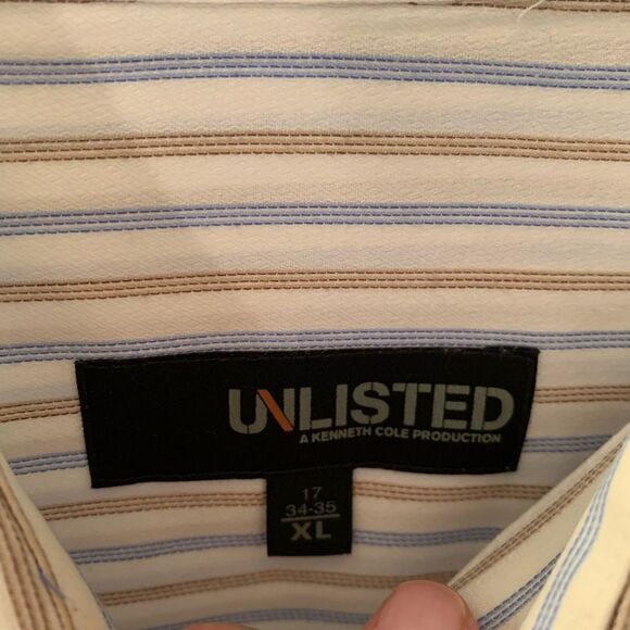 Unlisted by Kenneth Cole Dress Shirt XL 17-34/35 - Picture 4 of 5